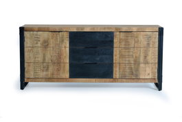 GINER Y COLOMER Aparador 2 Puertas Madera de Mango Natural 80 x 180 x 45 cm